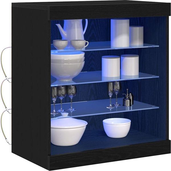 Syfax™ Madia Led Rovere Nero 60,5 X 37 X 67 Cm Legno Multistrato-image