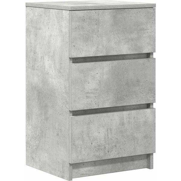 Syfax™ Comodino Con 3 Cassetti Grigio Cemento 39X35X65 Cm-image