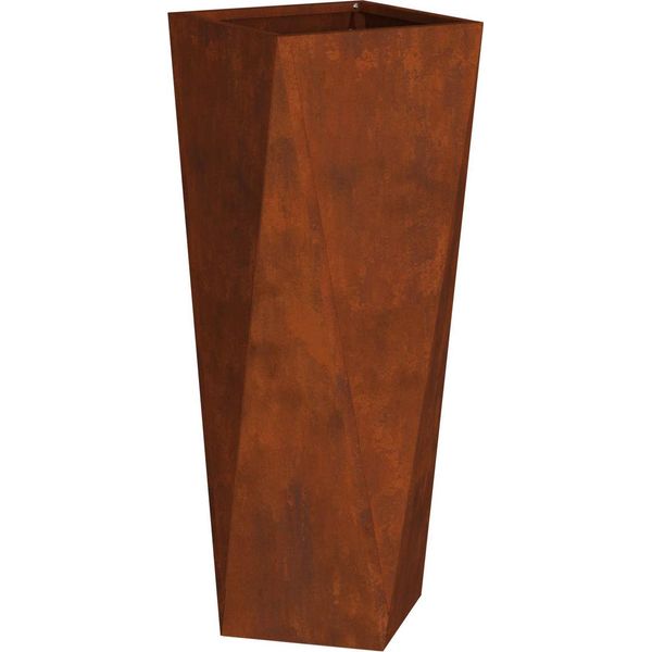 Vidaxl Fioriera Rusty 30 X 30 X 75 Cm Acciaio Resistente Alle Intemperie-image