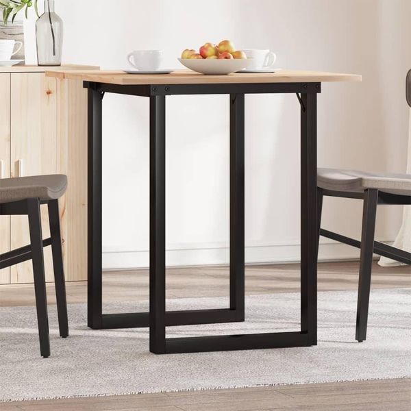 Maison Exclusive - Tavolo Da Pranzo Telaio A O 60X60X75 Cm Legno Pino E Acciaio-image