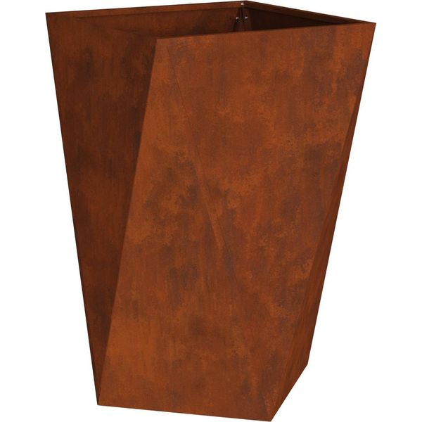 Vidaxl Fioriera Rusty 50 X 50 X 75 Cm Acciaio Resistente Alle Intemperie-image