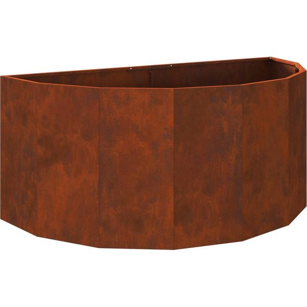 Vidaxl Fioriera Rusty 120 X 60 X 50 Cm Acciaio Resistente Alle Intemperie-image