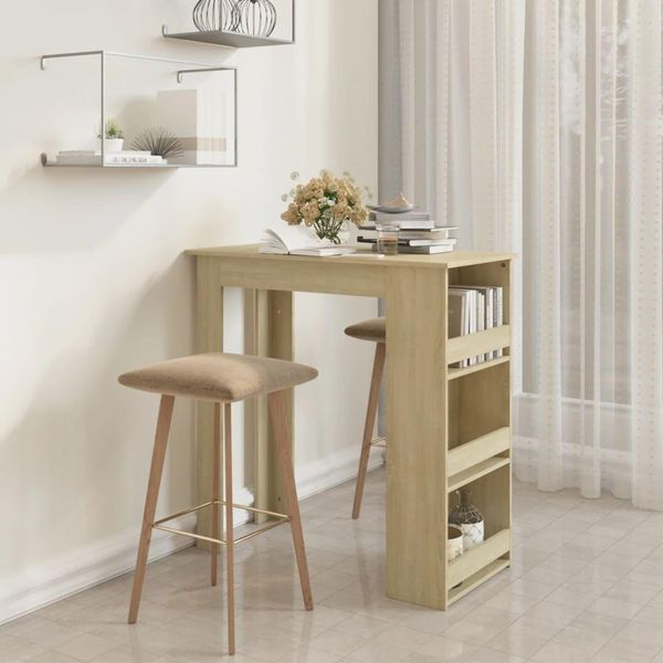Maison Exclusive - Tavolo Da Bar Con Ripiano In Rovere Sonoma 102X50X103,5 Cm Materiale Ligneo-image