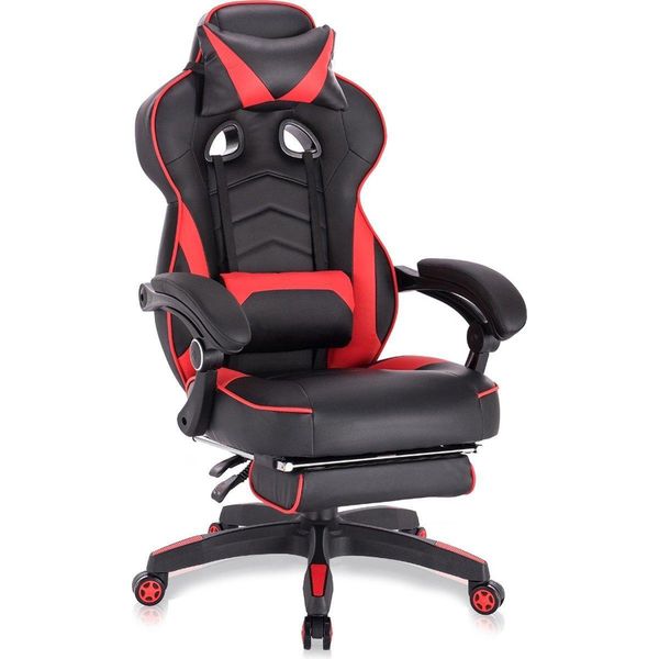Sedia Da Gaming Nera – Ergonomica – Regolabile – Con Poggiapiedi-image