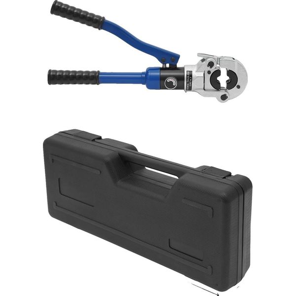 Pinza A Crimpare Idraulica, Forza Di Crimpatura 80 Kn, 7 Stampi Inclusi, Blu-image