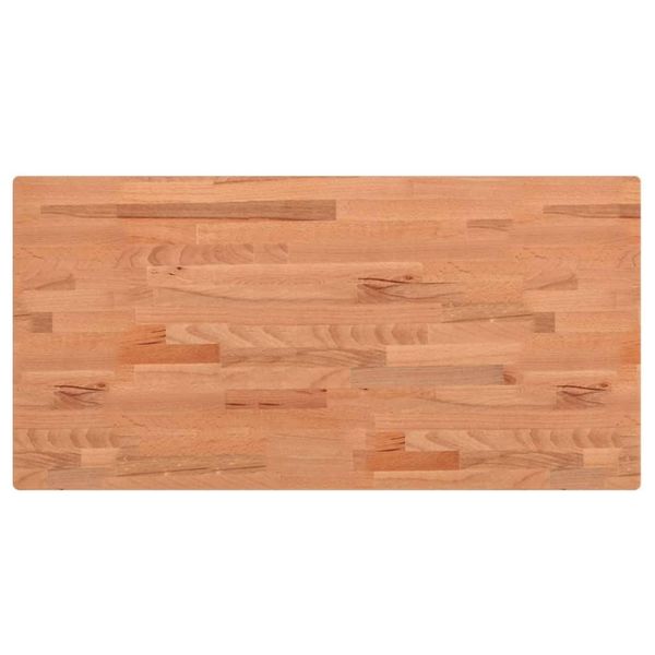 Syfax™ Piano Tavolo 80X40X1,5Cm Rettangolare Legno Massello Faggio-image