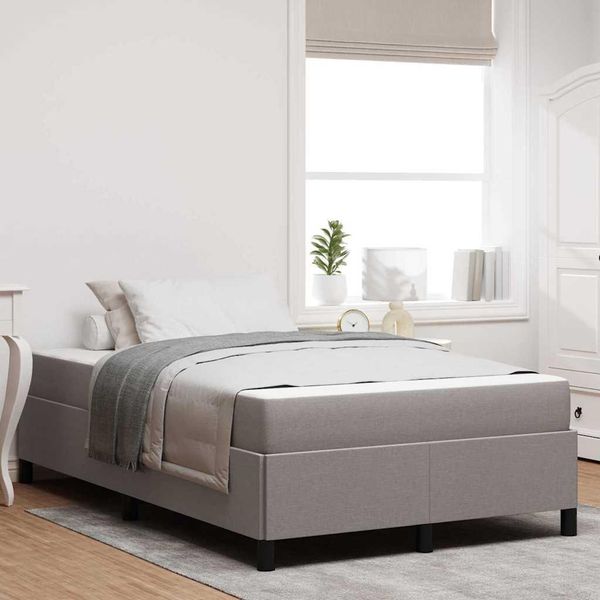 Maison Exclusive - Letto Boxspring Taupe 120 X 200 Cm Tessuto-image