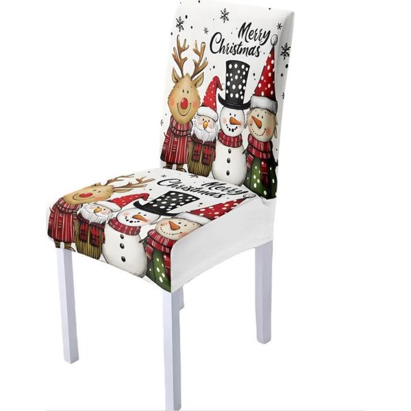 Inf Coprisedie Natalizie Festive - Set Di 4 Coprisedie Da Pranzo Natalizi-image