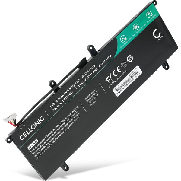 Cellonic Batteria Compatibile Con Asus UX481F, Zenbook Duo UX481F, Duo UX481FA, Duo UX481FL, UX481FA, UX481FL, C41N1901 4380Mah 15.4V-image