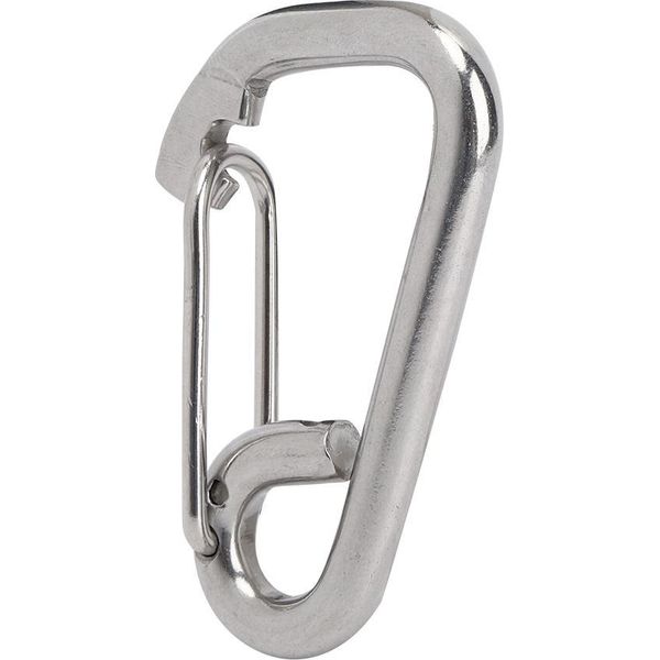 Moschettone Con Chiusura A Molla, Moschettone, Sgancio Rapido, Fibbia Di Sicurezza Per Paracadutismo304 Acciaio Inox M10-image