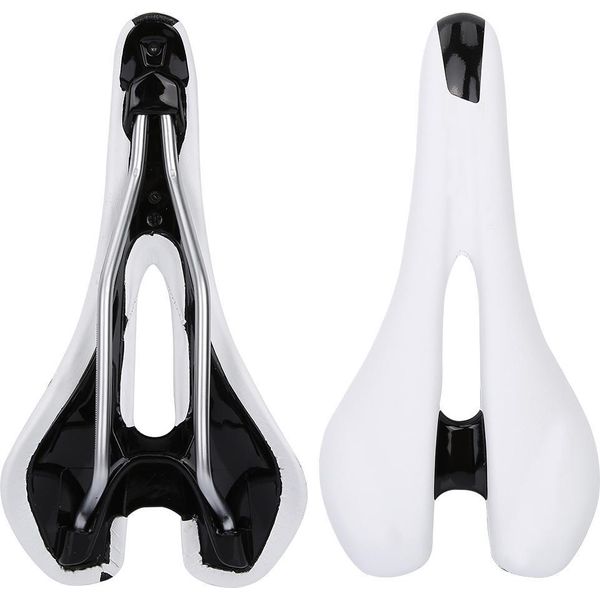 Sella Per Bicicletta, 2 Colori Sella Per Bicicletta Da Strada Confortevole Robusta Design Ergonomico Sella Per Bicicletta Accessori Per Bicicletta (Bianco)-image