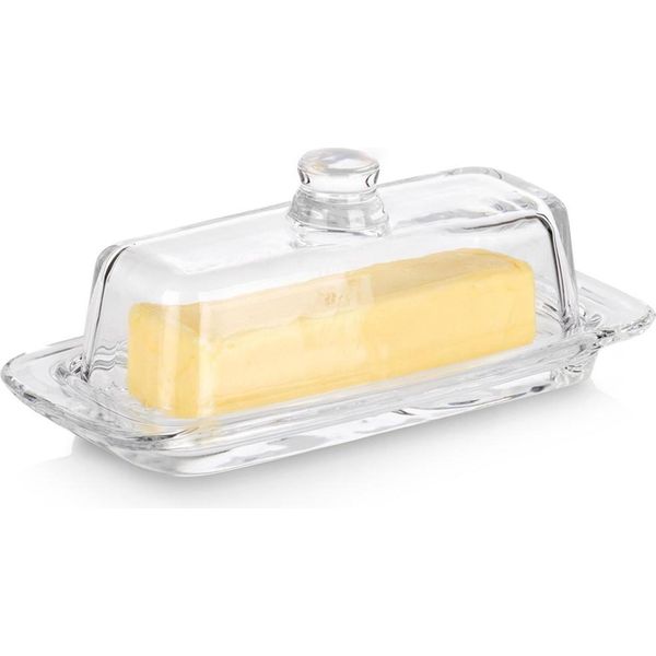 Vilde | Portaburro - In Vetro - Trasparente - Contenitore Per Burro - 20X9,5X7,5 Cm - Lavabile In Lavastoviglie-image