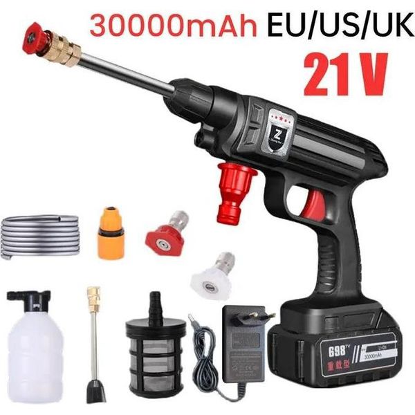 Idropulitrice A Batteria Per Auto, Pistola A Spruzzo Con Generatore Di Schiuma, 1500 W, Batteria Da 30000 Mah, Iris Purple-image