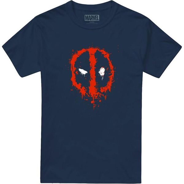 Deadpool - Maglietta Unisex Uomo/Donna, Logo TV28797 (Xxl) (Navy)-image
