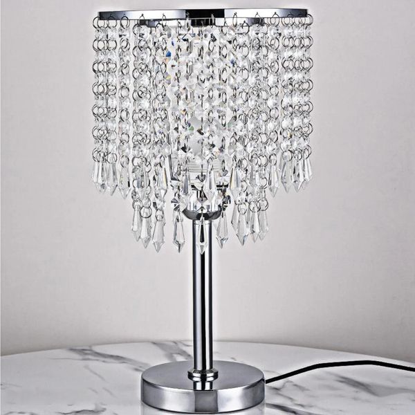 Lampada Da Terra Moderna In Cristallo - E27 - Acciaio Inox - 1 Fonte Di Luce - Senza Lampadina - Non Dimmerabile - 220 V - Camera Da Letto - Argento-image