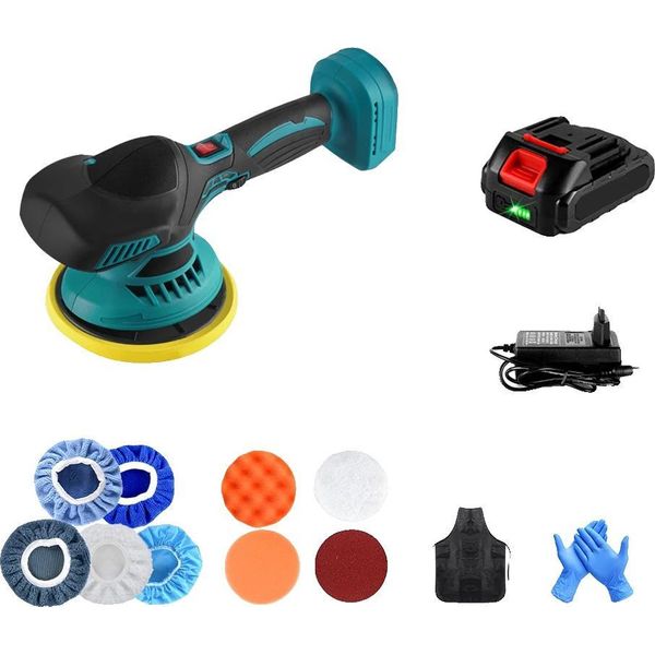 Lucidatrice Per Auto A Batteria, Impostazioni Di Velocità Regolabili, Design Ergonomico E Leggero, 1 Set Di Batterie, Eu-B-image