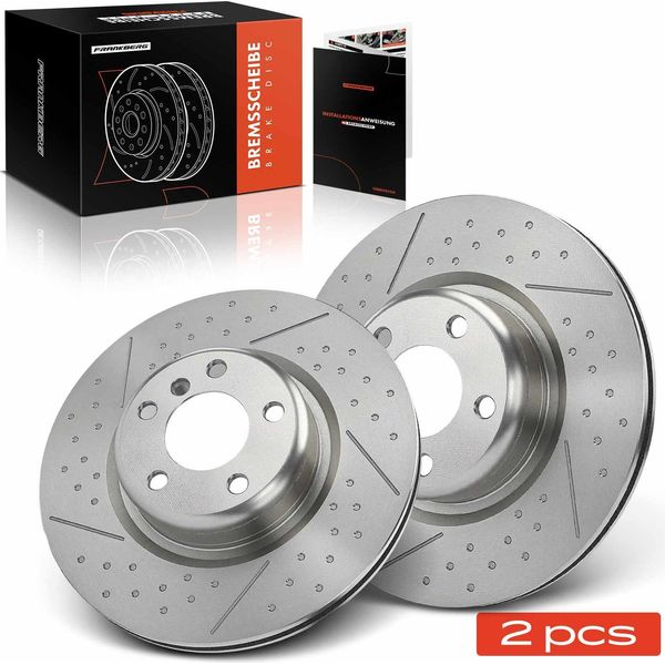 Frankberg 2X Disco Freno Asse Posteriore Sinistro Destro Per Serie 3 F30 F80 F31 Serie 1 F20 F21 2 F23 F22-image