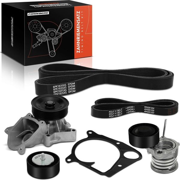 Frankberg 1X Set Di Cinghie A V Pompa Acqua Per Bmw Serie 1 E87 Serie 3 E90 E91 320D 318D 120D-image