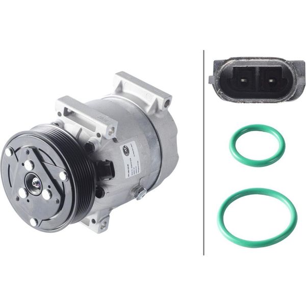 Compressore Climatizzatore 12 V Ø 119 Hella Adatto, Tra L'altro, Per Opel Vivaro-image