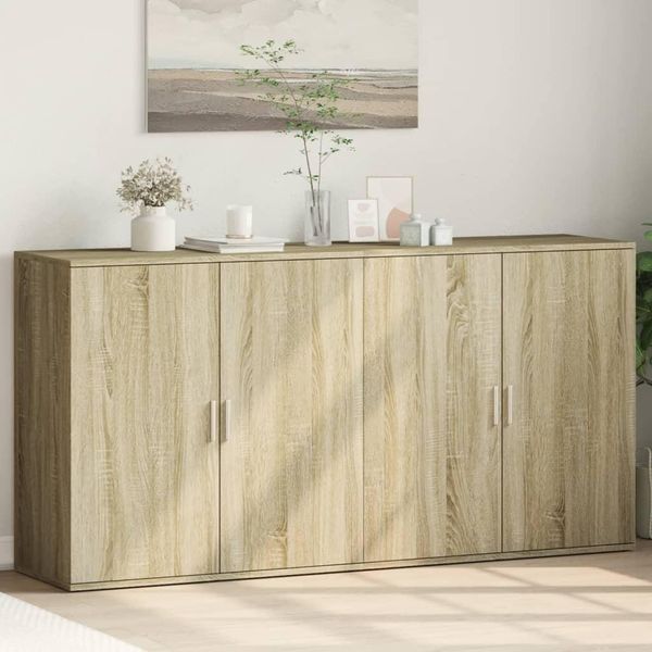 Maison Exclusive - Credenze 2 Pz Rovere Sonoma 79X38X80 Cm In Legno Multistrato-image