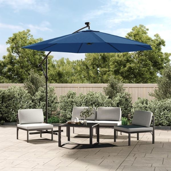 Maison Exclusive - Telo Di Ricambio Per Ombrellone A Sbalzo Azzurro 350 Cm-image