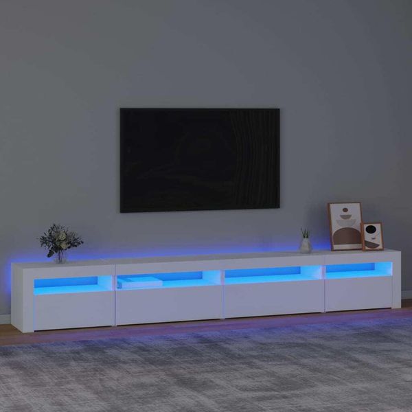Maison Exclusive - Mobile Porta Tv Con Luci Led Bianco 270X35X40 Cm-image