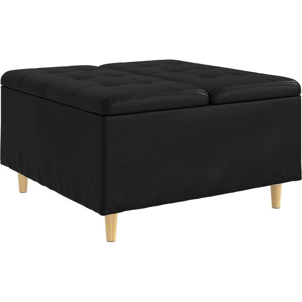 Syfax™ Pouf Contenitore Nero 80 X 80 X 45 Cm-image