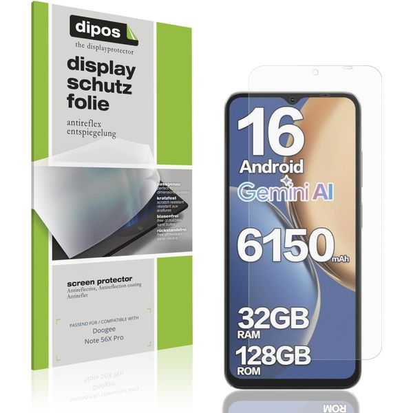 4X Pellicola Protettiva Per Doogee Note 56X Pro Protezione Schermo Antiriflesso Dipos-image