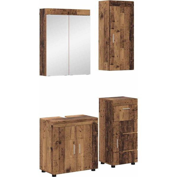 Syfax™ Set Di Mobili Per Il Bagno Con Cassetto Tulum Legno Vecchio-image