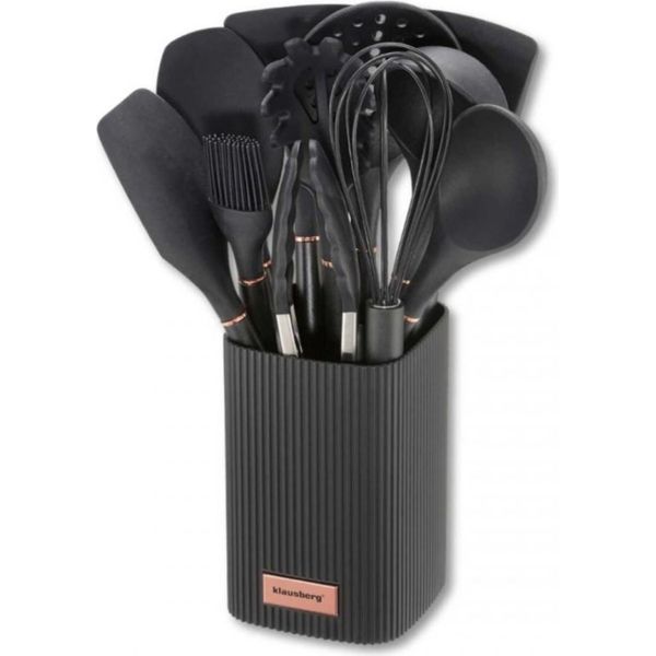 Klausberg Set Di 12 Utensili Da Cucina In Silicone In Un Supporto 65978-image