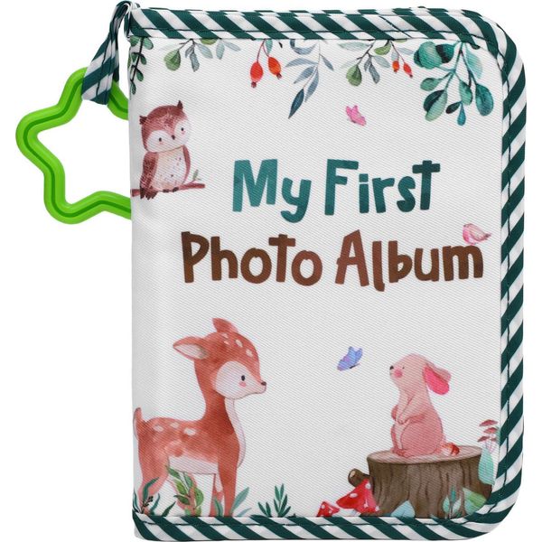 Il Mio Primo Album Fotografico Di Famiglia Contiene 4 X 6 Foto, Album Morbido In Tessuto Per Neonati-image