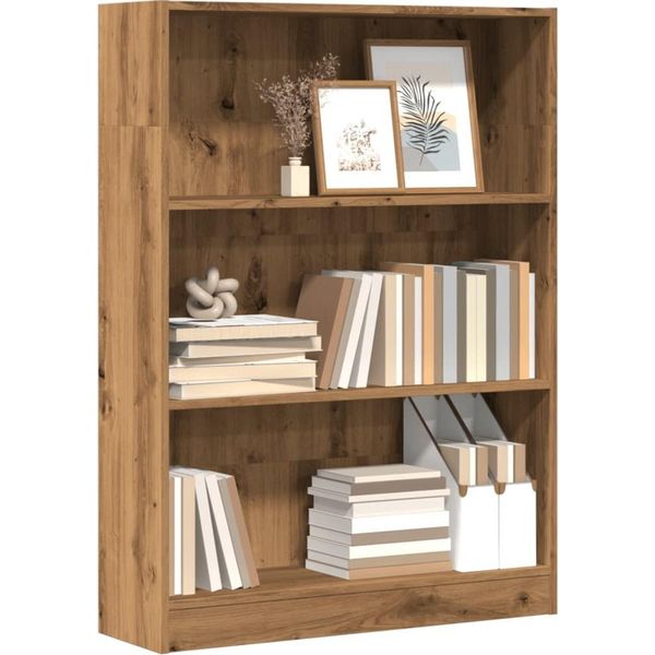 Maison Exclusive - Libreria In Rovere Artigianale 80X24X109 Cm Materiale Ligneo-image