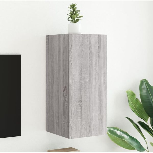 Maison Exclusive - Mobile Tv Con Luci Led Grigio Sonoma 30,5X35X70 Cm-image