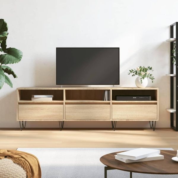 Maison Exclusive - Mobile Tv In Rovere Sonoma 150X30X44,5 Cm Materiale Ligneo-image