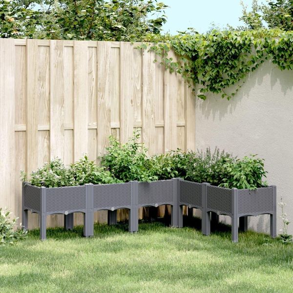 Maison Exclusive - Fioriera Con Piedini Blu-Grigio 160X120X42 Cm Pp-image