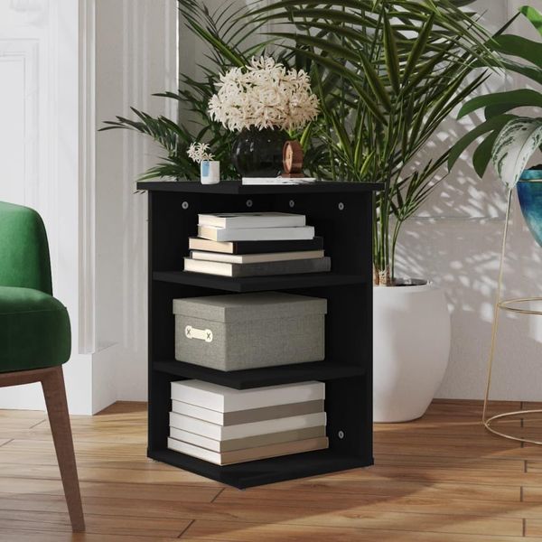 Maison Exclusive - Scaffale Ausiliario Nero 35X35X55 Cm Materiale Ligneo-image