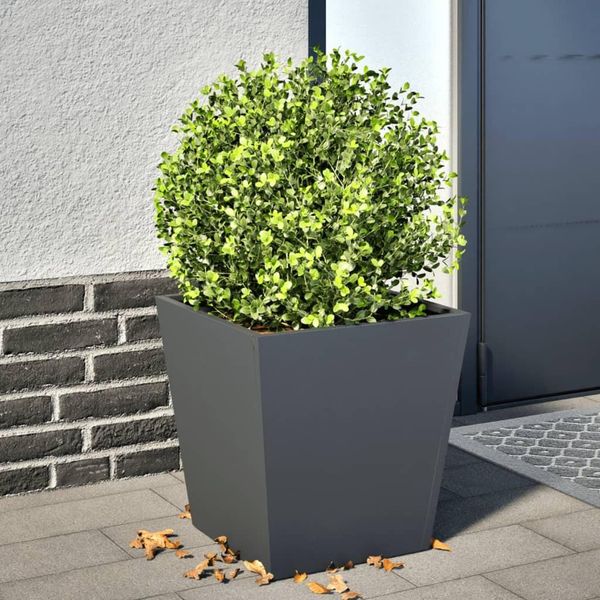 Maison Exclusive - Vaso Per Piante Antracite 40X40X40 In Acciaio-image
