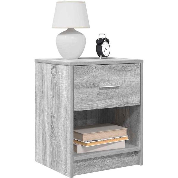 Maison Exclusive - Comodino Con Cassetto Grigio Sonoma 40X34X50 Cm-image