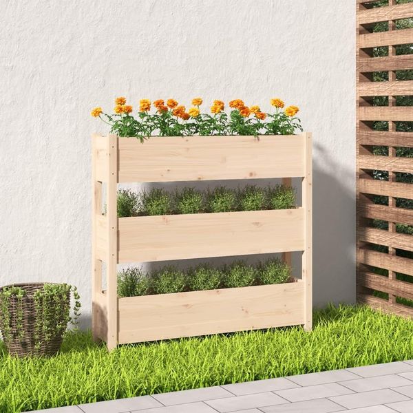 Maison Exclusive - Fioriera 112X25X104,5 Cm In Legno Massello Di Pino-image