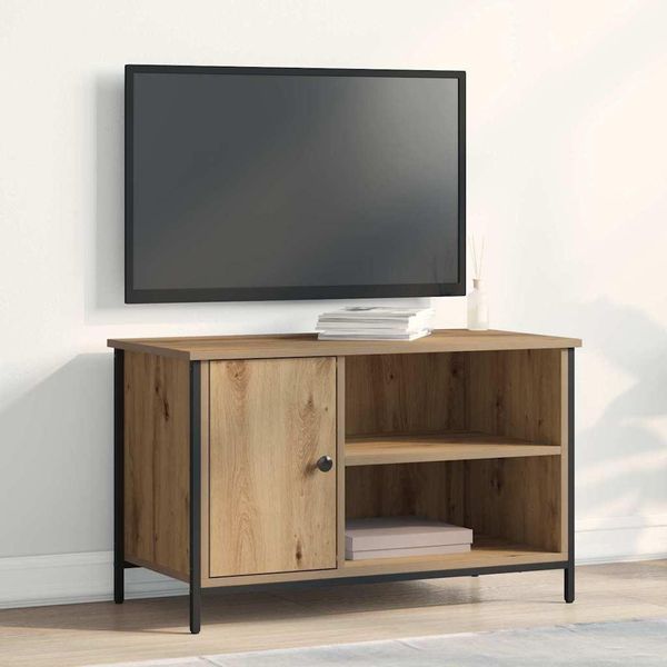 Maison Exclusive - Mobile Tv In Rovere Artisan 80 X 40 X 50 Cm Materiale Ligneo-image