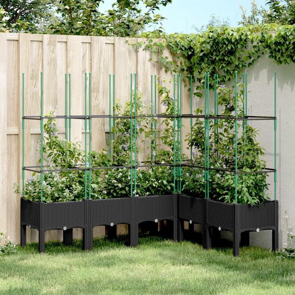 Maison Exclusive - Fioriera Con Griglia Rampicante Nera 160X120X142,5 Cm Pp-image