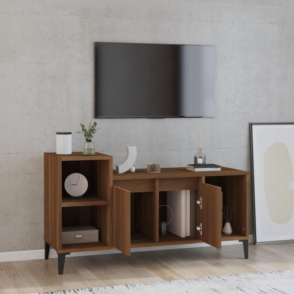 Maison Exclusive - Mobile Tv Effetto Rovere Marrone 100X35X55 Cm Materiale Ligneo-image