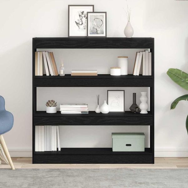 Maison Exclusive - Libreria Effetto Rovere Nero 100 X 30 X 103 Cm-image