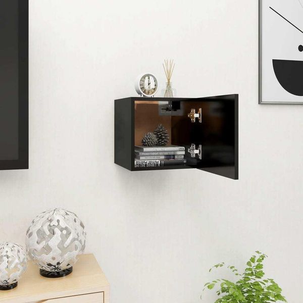 Maison Exclusive - Mobile Tv Nero 30,5X30X30 Cm-image