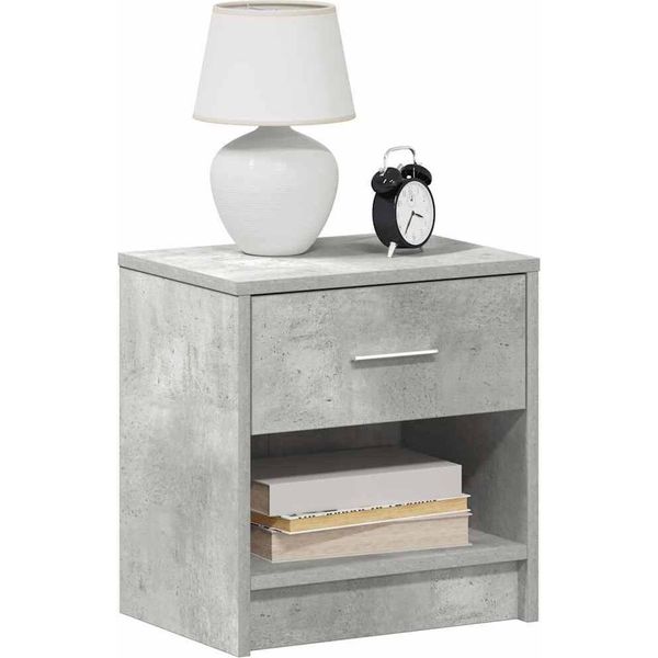 Maison Exclusive - Comodini 2 Pz. Con Cassetto Grigio Cemento 39X28X41 Cm-image