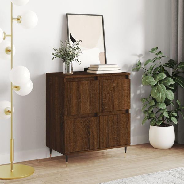Maison Exclusive - Credenza Effetto Rovere Marrone 60X35X70 Cm Materiale Ligneo-image