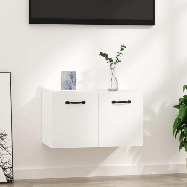 Maison Exclusive - Armadio A Muro Bianco Lucido 80X36,5X35 Cm Materiale Ligneo-image