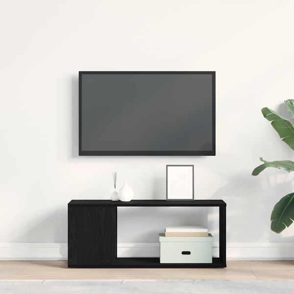 Maison Exclusive - Mobile Tv Da Parete Effetto Rovere Nero 80 X 24 X 32 Cm-image