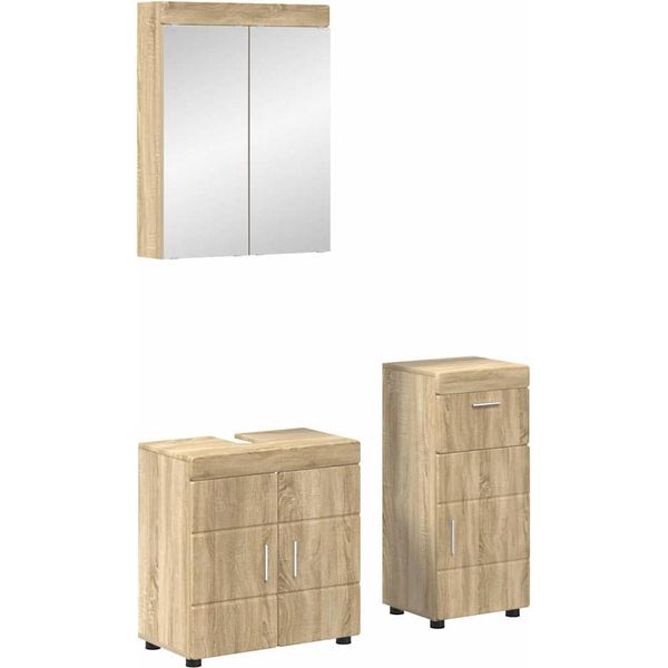 Syfax™ Set Di Mobili Per Il Bagno Con Cassetto Tulum Rovere Sonoma-image