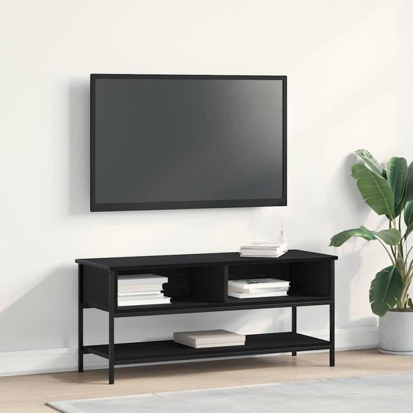 Maison Exclusive - Mobile Tv Nero Effetto Rovere 100 X 35 X 45 Cm-image